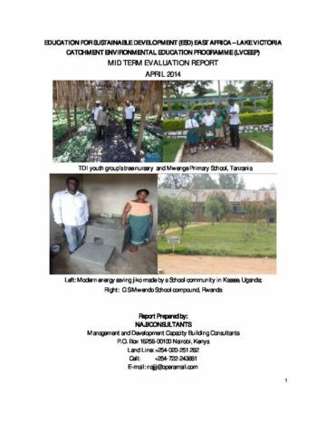 Education for sustainable development - Final report