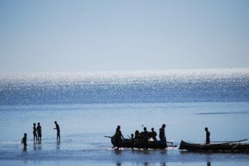 Fiskare i Mangily, Madagaskar