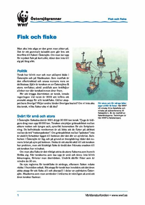 Östersjögrannar - Faktablad Fiske