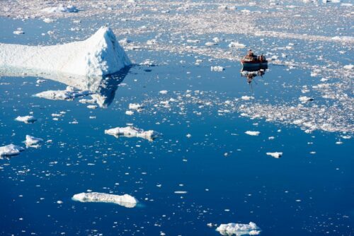 Fiskebåt vid Ilulissat, Grönland