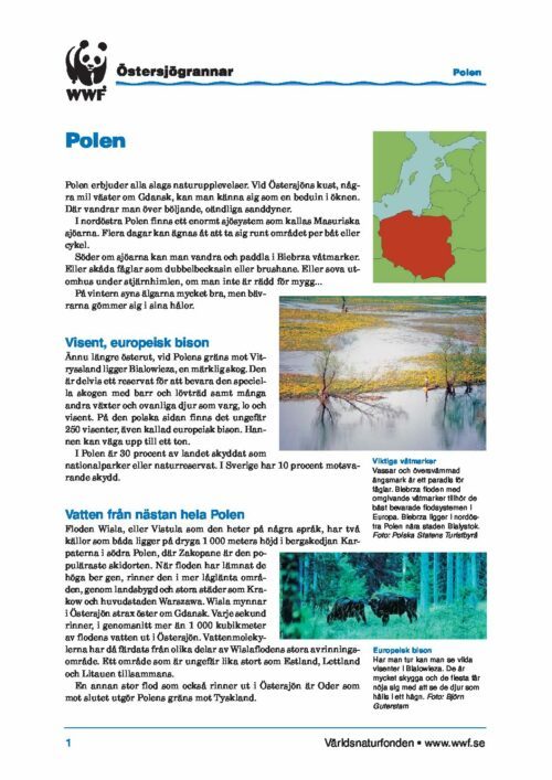 Östersjögrannar - Faktablad Polen
