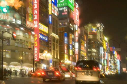 Trafik i City, Tokyo Japan