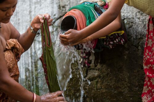 Vatten i Kerunge Khola Village