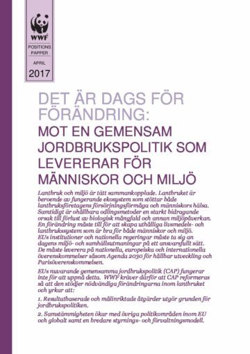 WWF Positions papper CAP efter 2020