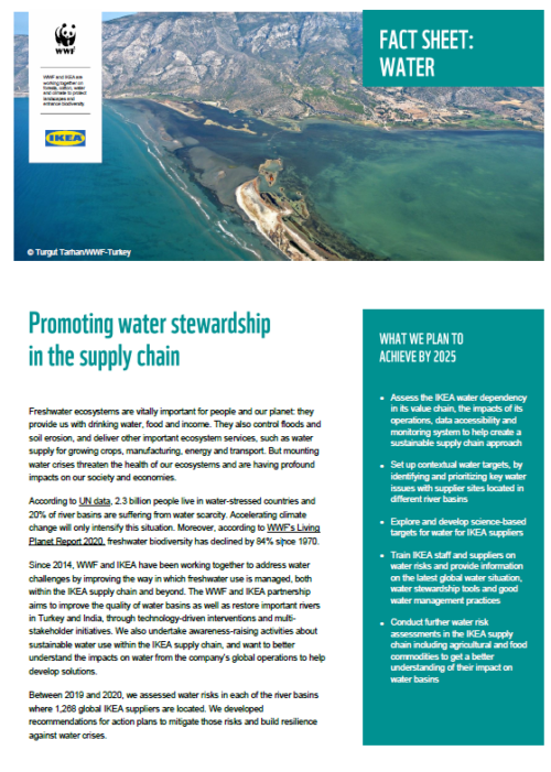 fact sheet-Promoting water stewardship in the supply chain