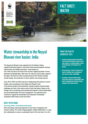 fact sheet- water stewardship in the noyyal bhavani river basins India fact sheet- water stewardship in the noyyal bhavani river basins India