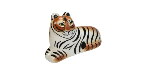 Bild på tigerfigurin skapad av konstnären Lisa Larson