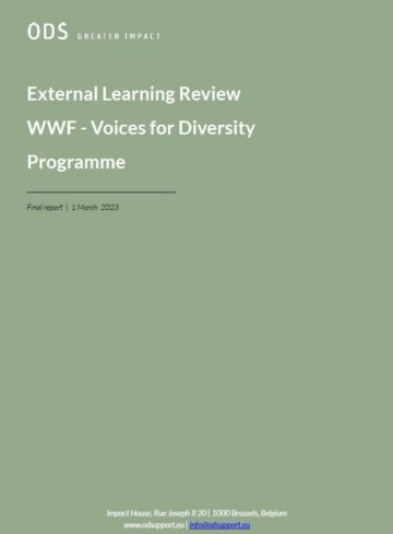 External Learning Review WWF – Voices for Diversity Programme