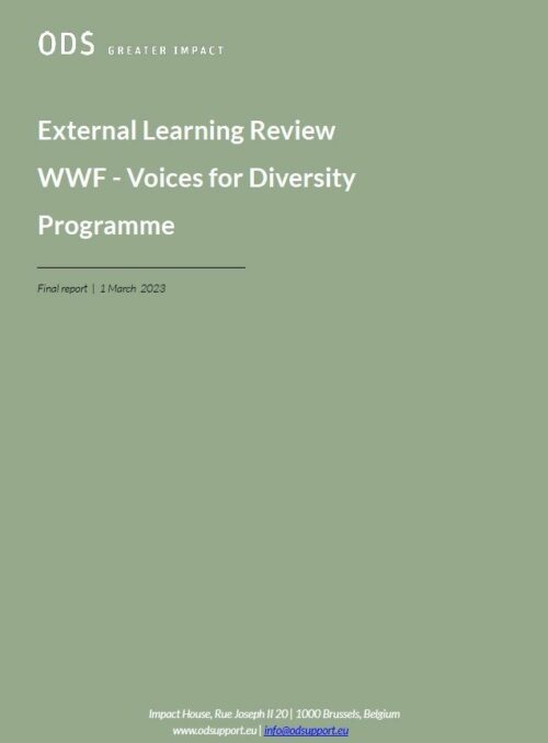 External Learning Review WWF – Voices for Diversity Programme