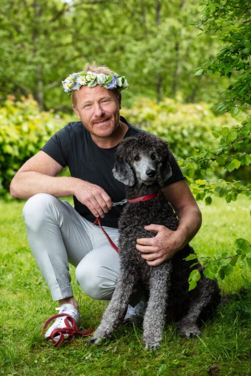 Fredrik Steen med hund