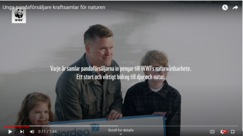 Film som visar besök av pandasäljare på WWFs kontor.