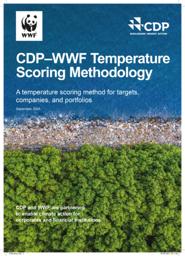 Omslag CDP–WWF Temperature Scoring Methodology