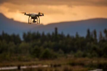 Drone/UAV in flight